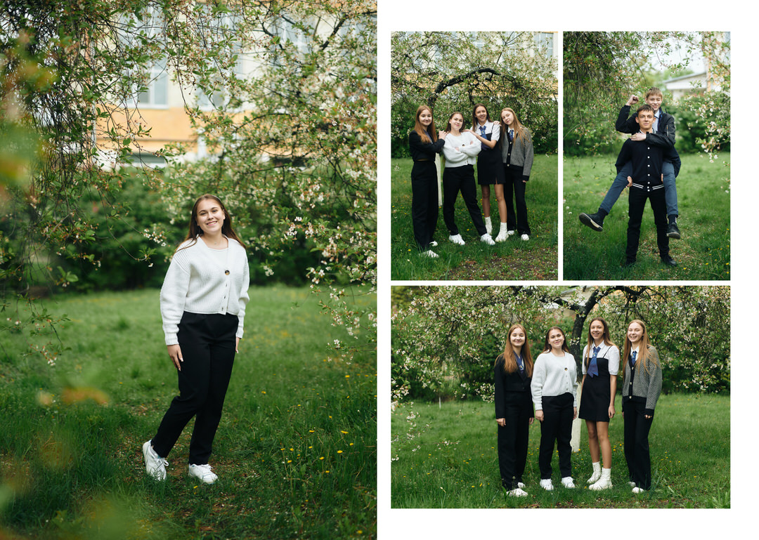 Фотосессия на выпускной альбом на улице возле школы Калинковичи Мозырь фото 13